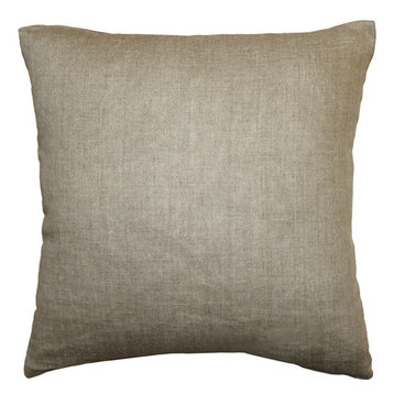 Pillow Decor - Tuscany Linen Natural 17 Throw Pillow, 17x17