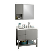Ronbow Chloe Solid Wood 36" Vanity Set, Slate Gray