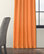 Harvest Orange Faux Silk Taffeta Curtain Single Panel, 50"x120"