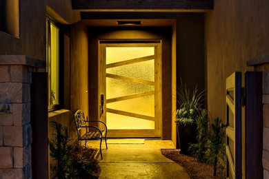 Inspiration for a transitional exterior home remodel in Other