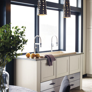 Omega Cabinetry: Transitional Kitchen with Custom Cabinets