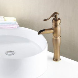 Centerset Antique Brass Bathroom Sink Faucet TP0599D - Bathroom Sink Faucets