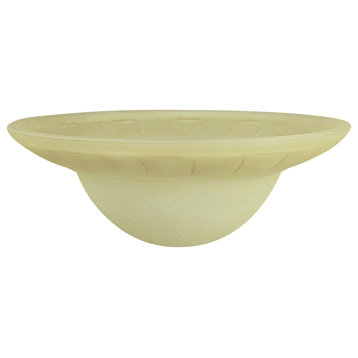 23096-01 Amber Replacement Torchiere Glass Shade, 5-7/8"x15-5/8"