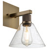 Port Nine Martini Replaceable LED Wall Sconce Antique Brushed Brass/Seeded Glass