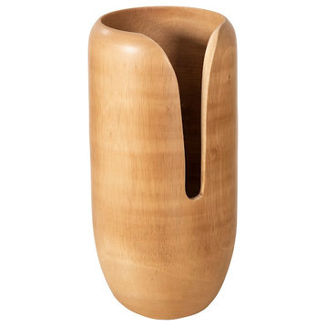Interval Wood Vase, Natural, Small