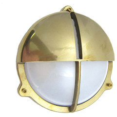 Industrial / Modern Round Bulkhead Sconce (UL Listed for US J-Box) - Beach  Style - Outdoor Wall Lights And Sconces - by Shiplights