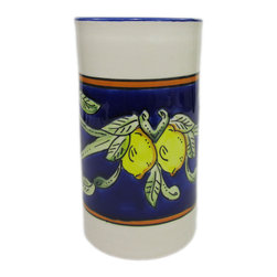 Le Souk Ceramique - Stoneware Utensil/Wine Holder Citronique Design - Serving And Salad Bowls