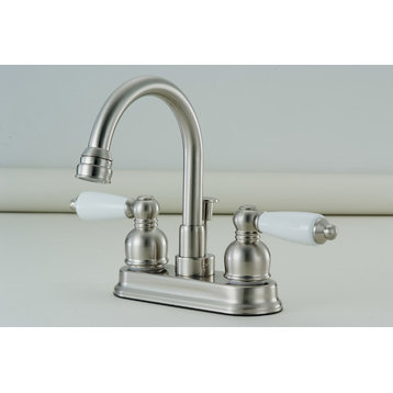 Hardware House Two Handle Laundry/Bar Faucet, Satin Nickel