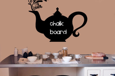 Wall Vinyl Chalkboard Sticker Decal Stylish Teapot A1602