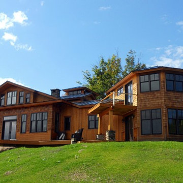 60's chalet renovation and addition after photo