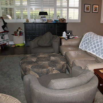 Family Room Revamp - Gray and Honey