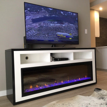 Modern Electric Fireplace and TV display