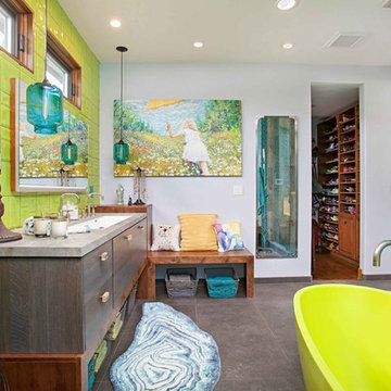 Unconventional Color Master Bathroom