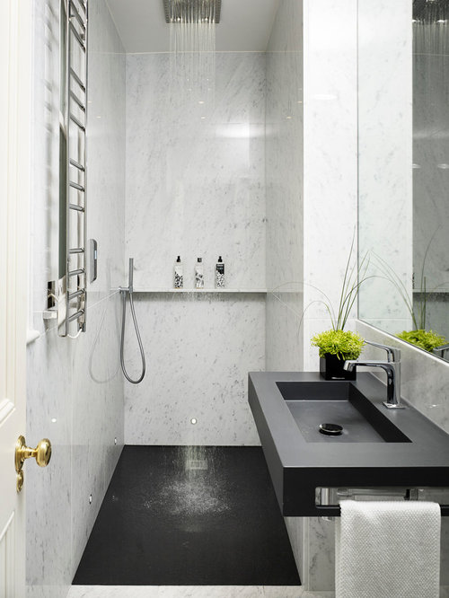 Bathroom Design Ideas, Remodels & Photos with White Tile