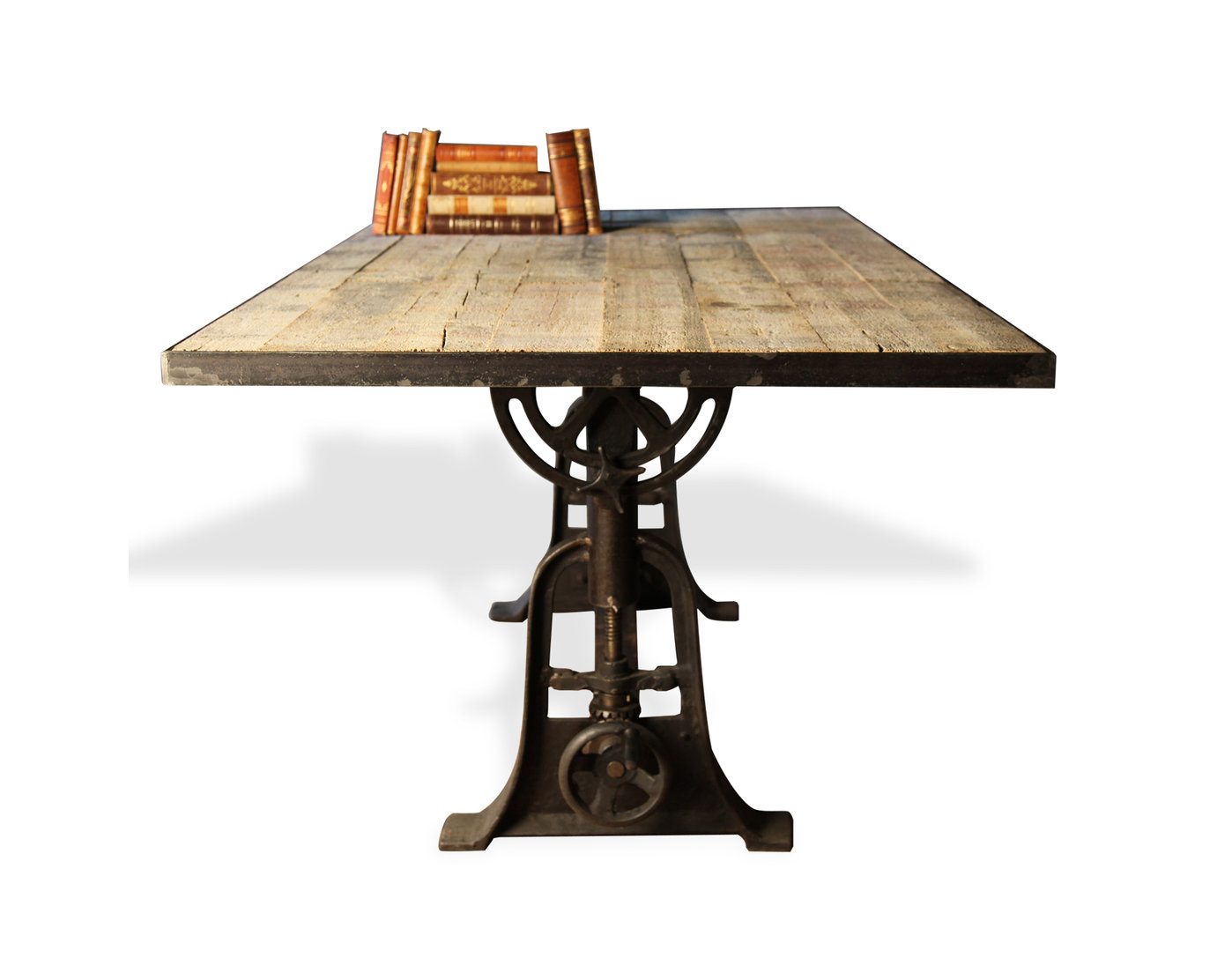 Monterrey Industrial Loft Iron Reclaimed Wood Adjustable Dining Table - 71 Inch