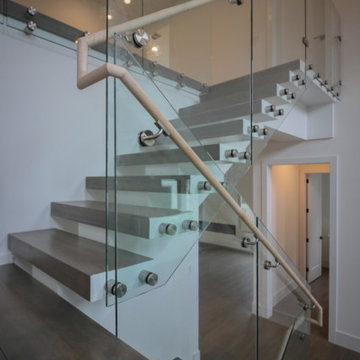 Project #80 | Mono-Beam Staircase with Glass Panels