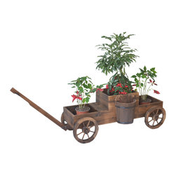 Outdoor Wagon Planters - Outdoor Pots And Planters