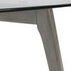 Mosier Mid-Century Modern Coffee Table With Glass Top, Grey