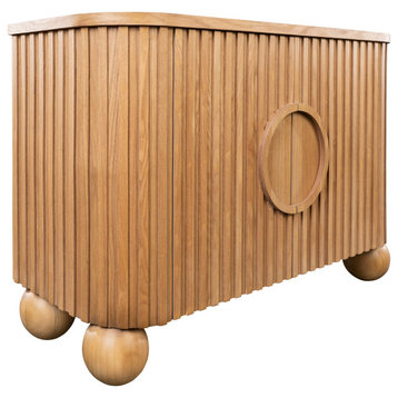 Lucca Fluted Accent Cabinet With Ball Legs