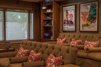 Elegant home theater photo in Los Angeles