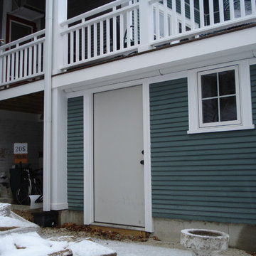 Shed under deck after contruction