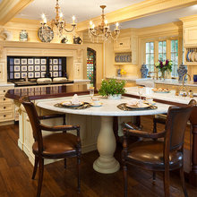 Pedestal base, glass top table, kitchen