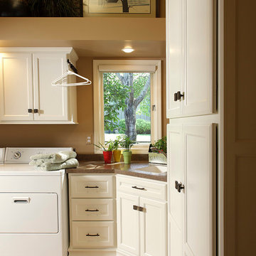Door style: Pendleton W  |  Species: Cherry  |  Finishes: Truffle and Coffee