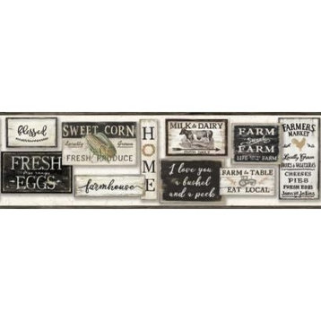 York LG1360BD Rustic Living Wallpaper Collection, Farm To Table Border