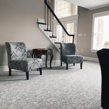 White and Navy Foyer