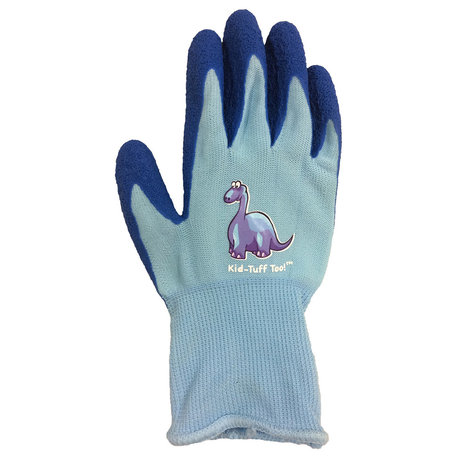 Kids' Tuff Grip Gloves, Blue Dinosaur