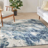 Kathy Ireland Home American Manor Amr03 Rug, Blue and Ivory, 9'0"x12'0"