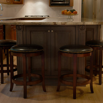 New Island and Countertops Kitchen Update