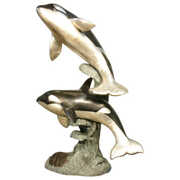 Killer Whales Bronze Sculpture