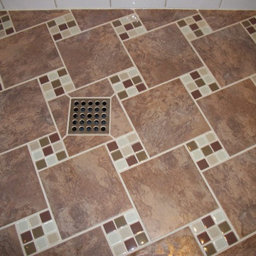 Pinwheel Design on Shower Floor