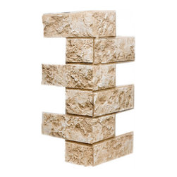 166-SMALL JERUSALEM BRICK CORNER 24"H X 12"W X 1 1/2"D - Wall Panels