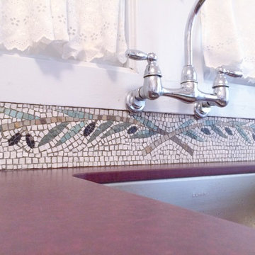 Mediterranean Mosaic Backsplash in Oakland, CA