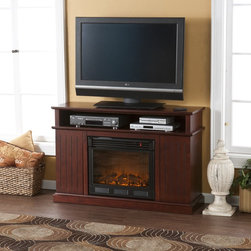 Holly & Martin&trade; Fenton Media Electric Fireplace-Cherry - Indoor Fireplaces