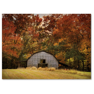 Jai Johnson 'Autumn Barn' Canvas Art, 19 x 14