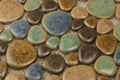 Porcelain Pebble Tile sheets kitchen backsplash tiles floor bathroom mosaic tile