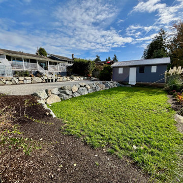 Wider view of all three levels from the turf field