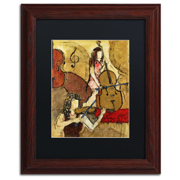 Joarez 'Two Friends' Framed Art, Wood Frame, 11"x14", Black Matte
