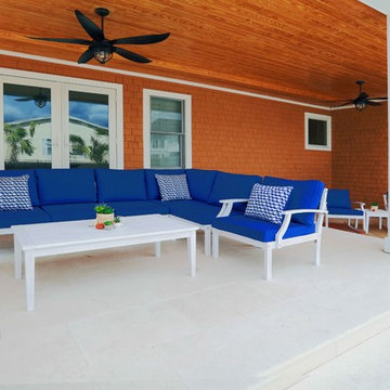 Amelia Island Coastal Contemporary Backyard