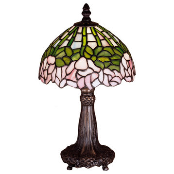 13 High Tiffany Cabbage Rose Mini Lamp