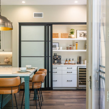 San Diego Kitchen Coffee Bar with Sliding Glass Door