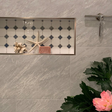 RECESSED SHAMPOO NICHE W/SCHLUTER TRIM
