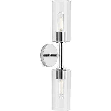 Cofield Collection 2-Light Polished Chrome Transitional Wall Sconce Vanity Light