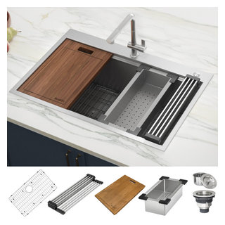 Ruvati 30-inch Slope Bottom Offset Drain Undermount Kitchen Sink Single  Bowl Stainless Steel - RVH7480 - Ruvati USA