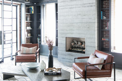 Living room - cottage living room idea in Los Angeles