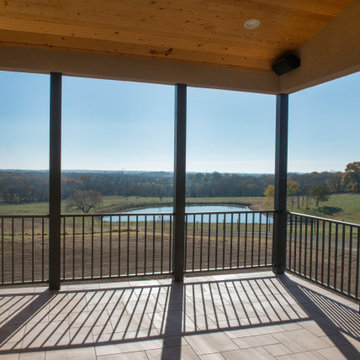 Covered Veranda with tile flooring