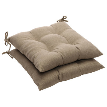 Monti Taupe Wrought Iron Seat Cushion, Set of 2